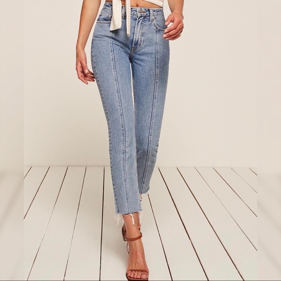 reformation seamed jeans